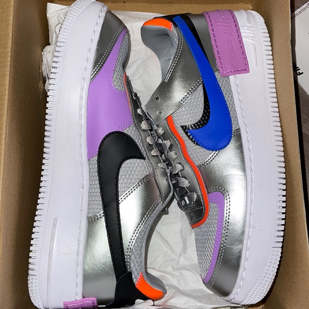 WMNS AIR FORCE 1 SHADOW 'METALLIC SILVER'